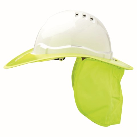 PRO V6 HARD HAT PLASTIC BRIM FLURO YELLOW